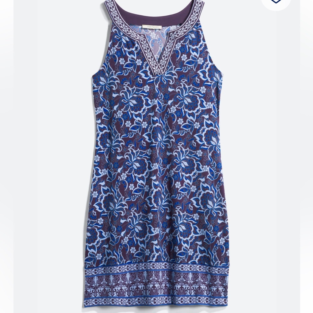 Magnolia Floral Mini Dress in Blue and Purple